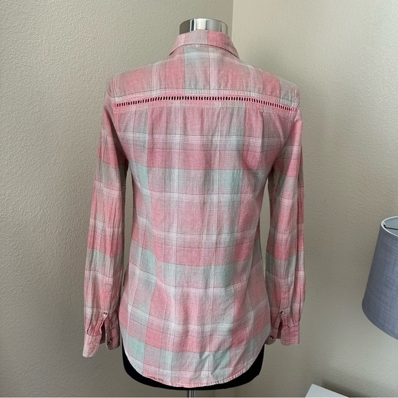 Toad & Co Airbrush LS Deco Shirt Plaid Red Green - Picture 7 of 14